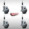 Service Caster 4'' SS Thermoplastic Rubber Swivel 7/8'' Expanding Stem Caster Set with Brake, 4PK SCC-SSEX20S414-TPRB-TLB-78-4 - alternate 3